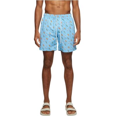 Urban Classics Calções de banho para homem, calções de banho para natação, secagem rápida para férias, cor: lightblu/ice, tamanho: XL Urban Classics Calções de banho para homem, calções de banho para natação, secagem rápida para férias, cor: lightblu/ice, tamanho: XL