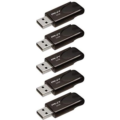 PNY Attaché 4 32 GB Pack 5 memória USB USB 2.0 preto PNY Attaché 4 32 GB Pack 5 memória USB USB 2.0 preto