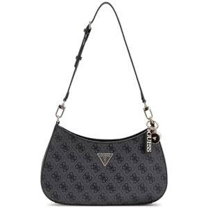GUESS Noelle II Bolsa de Ombro com Zíper Superior Logo Coal GUESS Noelle II Bolsa de Ombro com Zíper Superior Logo Coal