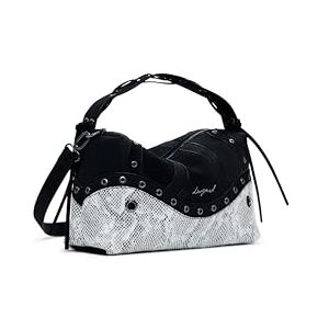 Desigual bolsa tiracolo Bergamo Snake Patch Shoulder Bag Black preto Desigual bolsa tiracolo Bergamo Snake Patch Shoulder Bag Black preto
