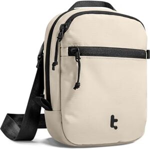 tomtoc Bolsa tiracolo anti-roubo para viagem com fecho de correr seguro, porta-documentos com proteção RFID, capacidade para 4 6 passaportes, vários bolsos para cartões, organizador unissexo, Bege tomtoc Bolsa tiracolo anti-roubo para viagem com fecho de correr seguro, porta-documentos com proteção RFID, capacidade para 4 6 passaportes, vários bolsos para cartões, organizador unissexo, Bege