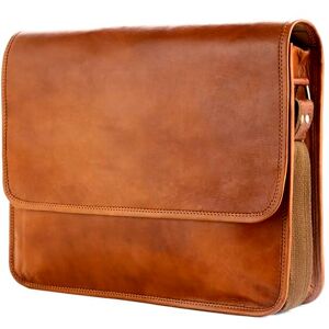 Berliner Bags Mala de tiracolo de pele autêntica com compartimento para portátil e vários bolsos, para homem e mulher castanho Berliner Bags Mala de tiracolo de pele autêntica com compartimento para portátil e vários bolsos, para homem e mulher castanho