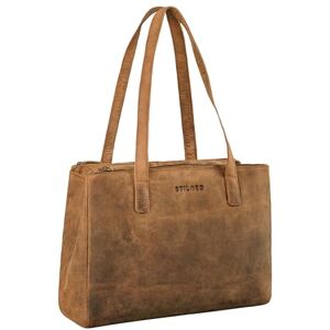 STILORD Mala Shopper pele mulher vintage mala de mão mala tiracolo elegante Tote Bag mala de ombro clássica para de couro genuíno Cor: Torino castanho STILORD Mala Shopper pele mulher vintage mala de mão mala tiracolo elegante Tote Bag mala de ombro clássica para de couro genuíno Cor: Torino castanho