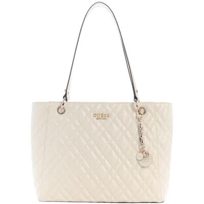 GUESS bolsa de ombro Isemay Noel Tote Cream White creme GUESS bolsa de ombro Isemay Noel Tote Cream White creme