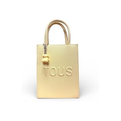 TOUS Mini mala Pop Back to Basics, amarela, mala de mão com charme de urso TOUS Mini mala Pop Back to Basics, amarela, mala de mão com charme de urso