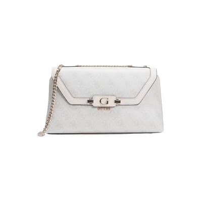 GUESS bolsa tiracolo bolsa de ombro Lindsey conversível Xbody Flap Bone logótipo creme GUESS bolsa tiracolo bolsa de ombro Lindsey conversível Xbody Flap Bone logótipo creme