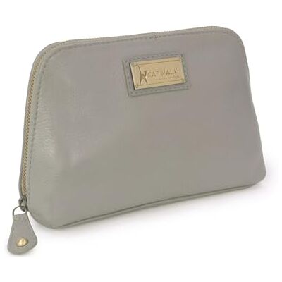 Catwalk Collection Handbags Estojo de Maquilhagem Médio de Couro Estojo de Viagem para Mulher Bolsa de Higiene Caixa de Presente , cinzento, Saco de maquilhagem Catwalk Collection Handbags Estojo de Maquilhagem Médio de Couro Estojo de Viagem para Mulher Bolsa de Higiene Caixa de Presente , cinzento, Saco de maquilhagem