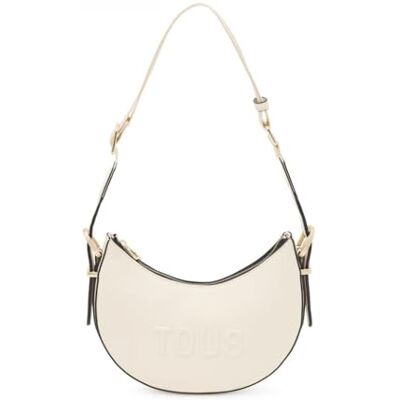 TOUS Mala de ombro média bege, para mulher, medidas 19,5 x 27 x 7 cm, coleção Brenda TOUS Mala de ombro média bege, para mulher, medidas 19,5 x 27 x 7 cm, coleção Brenda
