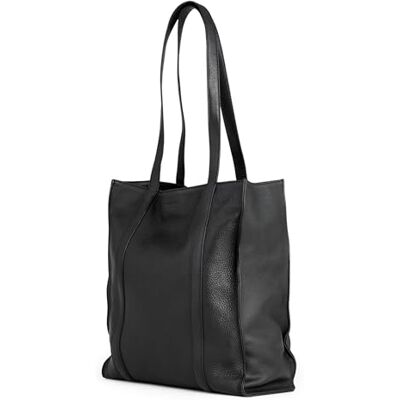 Berliner Bags Kira Bolsa Shopper Grande de Pele Autêntica para Mulher, Tote Elegante com Alças Confortáveis e Necessaire Desmontável com Fecho de Corredor, Preto Berliner Bags Kira Bolsa Shopper Grande de Pele Autêntica para Mulher, Tote Elegante com Alças Confortáveis e Necessaire Desmontável com Fecho de Corredor, Preto