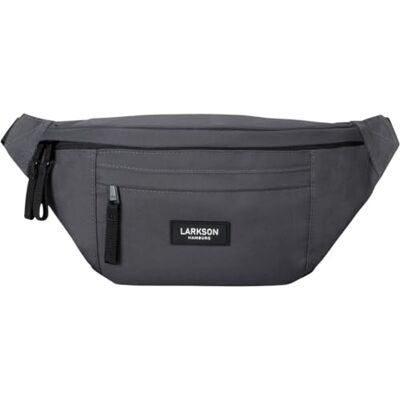 LARKSON Bolsa de cintura para mulher e homem Ole mala de tiracolo para festivais, viagens e desportos pequena bolsa de cintura repelente de água, Cinzento escuro, Tamanho único LARKSON Bolsa de cintura para mulher e homem Ole mala de tiracolo para festivais, viagens e desportos pequena bolsa de cintura repelente de água, Cinzento escuro, Tamanho único