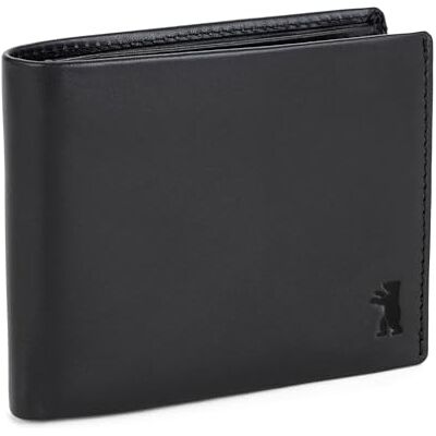 Berliner Bags Carteira de pele autêntica homem com carteira e presente Preto, carteira de couro Slim, 8 cartões, 6 compartimentos, janela DNI, carrinho de mesa, proteção RFID, elegante Berliner Bags Carteira de pele autêntica homem com carteira e presente Preto, carteira de couro Slim, 8 cartões, 6 compartimentos, janela DNI, carrinho de mesa, proteção RFID, elegante