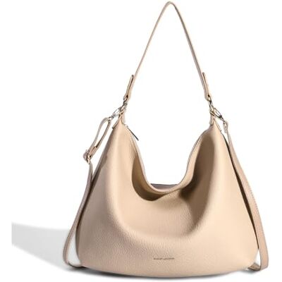 David Jones Hobo Mala de mão feminina de couro sintético macio bolsa de ombro com alça comprida mala de compras clássica prática, castanho-toupeira, tamanho único David Jones Hobo Mala de mão feminina de couro sintético macio bolsa de ombro com alça comprida mala de compras clássica prática, castanho-toupeira, tamanho único