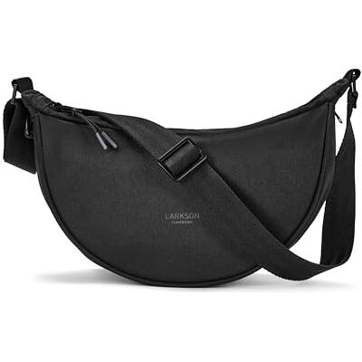LARKSON Bolsa de Ombro para Mulher Solveig Bolsa de Cintura de Meia Lua Bolsa de Lazer da Moda para Viagens, Trabalho Grandes Compartimentos Alça Ajustável, Preto, Mínimo LARKSON Bolsa de Ombro para Mulher Solveig Bolsa de Cintura de Meia Lua Bolsa de Lazer da Moda para Viagens, Trabalho Grandes Compartimentos Alça Ajustável, Preto, Mínimo
