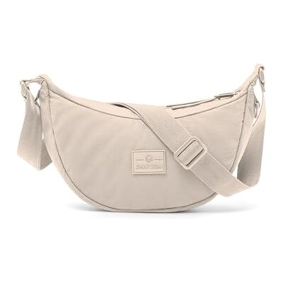 Johnny Urban Bolsa de tiracolo mulher homens Kaia Puffer Moon Bag bolsa de cintura crescente alça ajustável repelente de água, Areia Johnny Urban Bolsa de tiracolo mulher homens Kaia Puffer Moon Bag bolsa de cintura crescente alça ajustável repelente de água, Areia