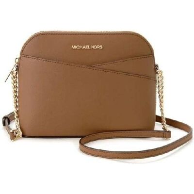 Michael Kors Bolsa de couro cruzado médio Jet Set Michael Kors Bolsa de couro cruzado médio Jet Set