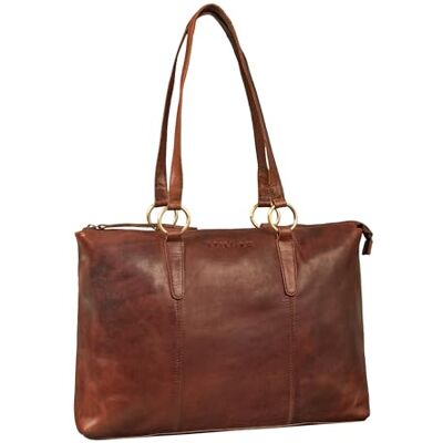 STILORD Bolsa Shopper mulher de pele genuína grande malas tiracolo couro mala de ombro Tote Bag Shopper mala de mão mala portátil mulher 16 polegadas Cor: Porto castanho STILORD Bolsa Shopper mulher de pele genuína grande malas tiracolo couro mala de ombro Tote Bag Shopper mala de mão mala portátil mulher 16 polegadas Cor: Porto castanho
