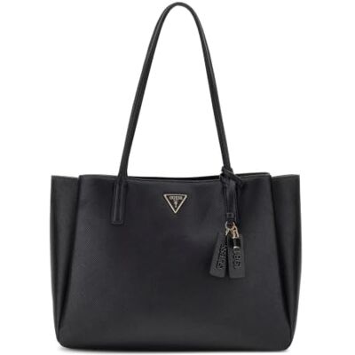 GUESS mala de ombro com compartimento para portátil Noelle II Tech Tote Black preto GUESS mala de ombro com compartimento para portátil Noelle II Tech Tote Black preto