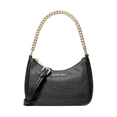 Michael Kors Jet Set Travel Small Pebbled Leather descapotável Crossbody Bag Black Michael Kors Jet Set Travel Small Pebbled Leather descapotável Crossbody Bag Black