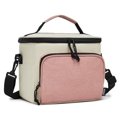 Kono Saco térmico porta-alimentos 9 litros, frigorífico portátil lancheira de trabalho, bolsa térmica com alça ajustável para ombro e mulher, ideal para escritório, viagens, piquenique e campismo Kono Saco térmico porta-alimentos 9 litros, frigorífico portátil lancheira de trabalho, bolsa térmica com alça ajustável para ombro e mulher, ideal para escritório, viagens, piquenique e campismo