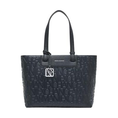 Giorgio Armani Saco de compras com logótipo estampado Liz para mulher, preto, TU Giorgio Armani Saco de compras com logótipo estampado Liz para mulher, preto, TU