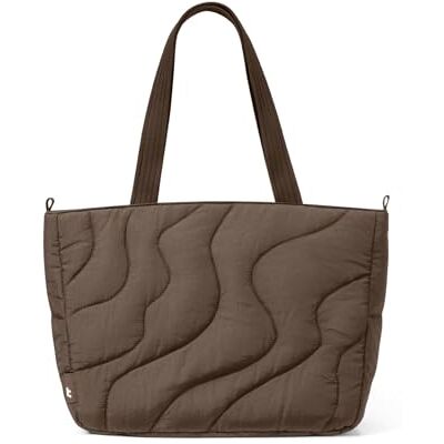 tomtoc Bolsa de mulher grande, 10 l Puffer Tote Bag para MacBook de 13 a 14 polegadas, leve de ombro e de mão, bolsa com computador portátil para universidade, shoppers, compras, trabalho, viagens e uso diário tomtoc Bolsa de mulher grande, 10 l Puffer Tote Bag para MacBook de 13 a 14 polegadas, leve de ombro e de mão, bolsa com computador portátil para universidade, shoppers, compras, trabalho, viagens e uso diário