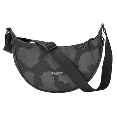 LARKSON Bolsa de tiracolo mulher cinzento leão Solveig Small bolsa bolsa bolsa de cintura de meia lua mala de lazer moderna para viagens, trabalho compartimentos grandes alça ajustável LARKSON Bolsa de tiracolo mulher cinzento leão Solveig Small bolsa bolsa bolsa de cintura de meia lua mala de lazer moderna para viagens, trabalho compartimentos grandes alça ajustável