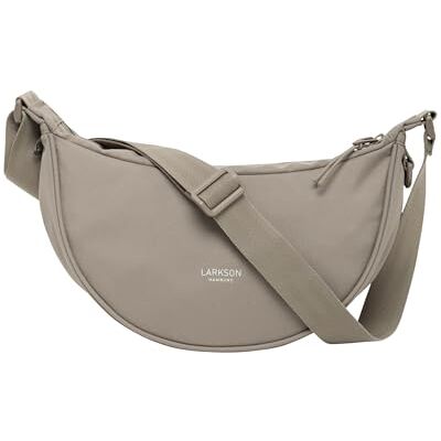 LARKSON Bolsa de Ombro Feminina Solveig Bolsa de Cintura Meia Lua Bolsa de Lazer de Moda para Viagens, Trabalho Grandes Compartimentos Alça Ajustável, Gravel, Mínimo LARKSON Bolsa de Ombro Feminina Solveig Bolsa de Cintura Meia Lua Bolsa de Lazer de Moda para Viagens, Trabalho Grandes Compartimentos Alça Ajustável, Gravel, Mínimo