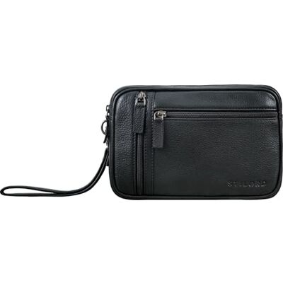 STILORD Bolsa de mão pele vintage carteira homem elegante precisa mala viagem de couro genuíno pequena cor: obsidiana preto STILORD Bolsa de mão pele vintage carteira homem elegante precisa mala viagem de couro genuíno pequena cor: obsidiana preto