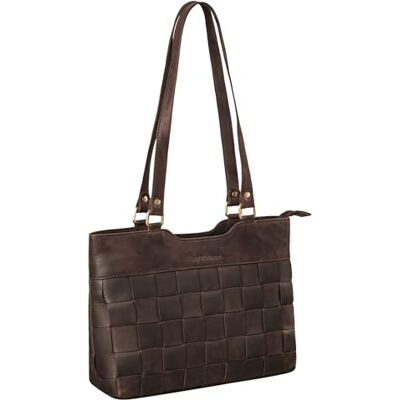 STILORD "Phoebe" Bolsa de Mulher Trançada Pele Vintage Bolsa de Ombro Couro Autêntico Tote Bag Elegante Bolsa de Compras Média, L STILORD "Phoebe" Bolsa de Mulher Trançada Pele Vintage Bolsa de Ombro Couro Autêntico Tote Bag Elegante Bolsa de Compras Média, L