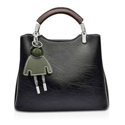 NICOLE & DORIS Moda bolsas de mulher pequena mala tiracolo crossbody mala de ombro de PU couro mala de mensageiro para meninas malas cruzadas mala de mão com pingente preto NICOLE & DORIS Moda bolsas de mulher pequena mala tiracolo crossbody mala de ombro de PU couro mala de mensageiro para meninas malas cruzadas mala de mão com pingente preto