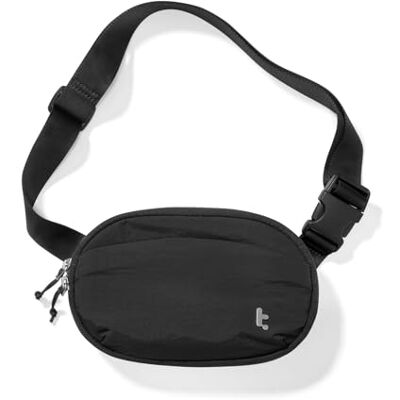 tomtoc Bolsa de tiracolo mulher com proteção RFID, 1,5 l bolsa de cintura impermeável leve, pequena mala de peito de uso diário e de viagem, preto tomtoc Bolsa de tiracolo mulher com proteção RFID, 1,5 l bolsa de cintura impermeável leve, pequena mala de peito de uso diário e de viagem, preto
