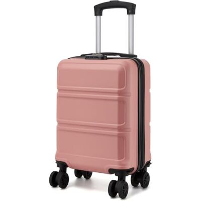 Kono Mala de cabine 40 x 30 x 20 cm com rodas destacáveis ABS PC para bagagem de mão, compatível com a Ryanair, Vueling e Iberia Express (Nude) Kono Mala de cabine 40 x 30 x 20 cm com rodas destacáveis ABS PC para bagagem de mão, compatível com a Ryanair, Vueling e Iberia Express (Nude)