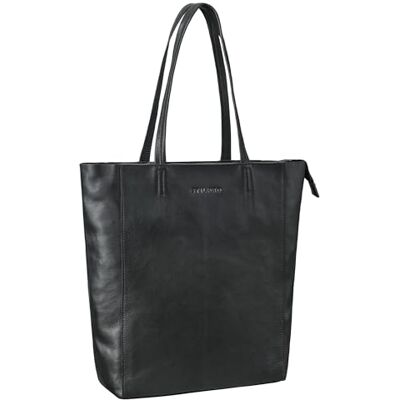 STILORD '' Vintage Tote Bag pele mala mulher grande mala de ombro couro genuíno mala de tiracolo macia Shopper mulheres XXL Hobo Bag, cor: preto STILORD '' Vintage Tote Bag pele mala mulher grande mala de ombro couro genuíno mala de tiracolo macia Shopper mulheres XXL Hobo Bag, cor: preto