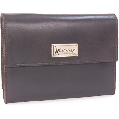 Catwalk Collection Handbags Estojo de rolo para jóias caixa de jóias de viagem pele e serragem, médio/grande caixa de presente Chanelle castanho Catwalk Collection Handbags Estojo de rolo para jóias caixa de jóias de viagem pele e serragem, médio/grande caixa de presente Chanelle castanho