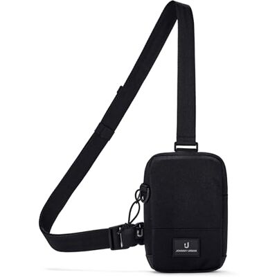 Johnny Urban Sling Bag senhoras homens preto Arthur Crossbody mala de peito para lazer, viagens, caminhadas, festival compartimento para telemóvel, chaves, carteira repelente de água Johnny Urban Sling Bag senhoras homens preto Arthur Crossbody mala de peito para lazer, viagens, caminhadas, festival compartimento para telemóvel, chaves, carteira repelente de água