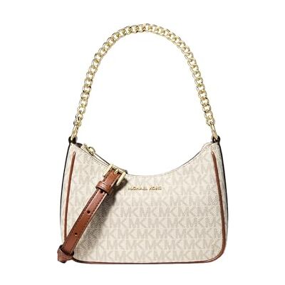 Michael Kors Jet Set Bolsa conversível com logotipo Signature para mulher baunilha Michael Kors Jet Set Bolsa conversível com logotipo Signature para mulher baunilha