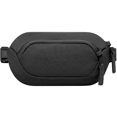 LARKSON Bolsa de Peito para Mulher e Homem Helge Bolsa de Bandoleira com Bloqueador RFID e Alças Antirroubo sobre o Zíper Acolchoado de Malha Repelente à Água, Preto, Tamanho único, Mínimo LARKSON Bolsa de Peito para Mulher e Homem Helge Bolsa de Bandoleira com Bloqueador RFID e Alças Antirroubo sobre o Zíper Acolchoado de Malha Repelente à Água, Preto, Tamanho único, Mínimo