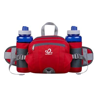 Waterfly Bolsa de cintura caminhada com porta-garrafas Waterfly Bolsa de cintura caminhada com porta-garrafas