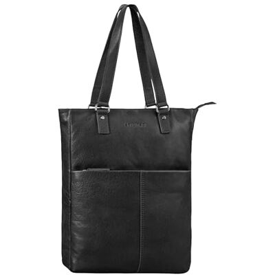 STILORD "Lund Mala de tiracolo mulher elegante Tote Bag com compartimento para tablet, design vintage para mulheres com estilo Cor: preto STILORD "Lund Mala de tiracolo mulher elegante Tote Bag com compartimento para tablet, design vintage para mulheres com estilo Cor: preto