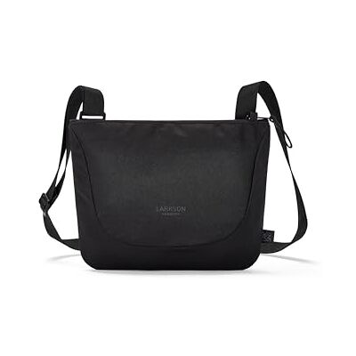 LARKSON Saco de peito para homens e mulheres preto Henrik 2 em 1 mala de tiracolo e bolsa de cintura tática mala pequena de sacos para cidade, bicicleta, viagens, festivais repelente de água LARKSON Saco de peito para homens e mulheres preto Henrik 2 em 1 mala de tiracolo e bolsa de cintura tática mala pequena de sacos para cidade, bicicleta, viagens, festivais repelente de água