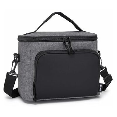 Kono Saco térmico porta-alimentos 9 litros, frigorífico portátil lancheira de trabalho, bolsa térmica com alça ajustável para ombro e mulher, ideal para escritório, viagens, piquenique e campismo Kono Saco térmico porta-alimentos 9 litros, frigorífico portátil lancheira de trabalho, bolsa térmica com alça ajustável para ombro e mulher, ideal para escritório, viagens, piquenique e campismo