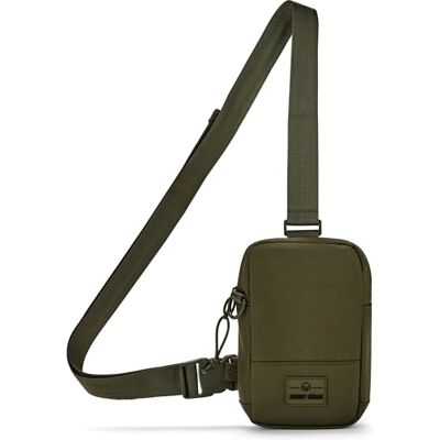 Johnny Urban Sling Bag senhoras homens verde Arthur Crossbody mala de peito para lazer, viagens, caminhadas, festival compartimento para telemóvel, chaves, carteira repelente de água Johnny Urban Sling Bag senhoras homens verde Arthur Crossbody mala de peito para lazer, viagens, caminhadas, festival compartimento para telemóvel, chaves, carteira repelente de água