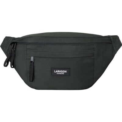 LARKSON Bolsa de cintura para mulher e homem Ole mala de tiracolo para festivais, viagens e desportos pequena bolsa de cintura repelente de água, Verde escuro, Tamanho único LARKSON Bolsa de cintura para mulher e homem Ole mala de tiracolo para festivais, viagens e desportos pequena bolsa de cintura repelente de água, Verde escuro, Tamanho único