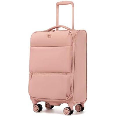 Miss Lulu Mala de cabine com rodas giratórias bagagem de mão malas de viagem pequena, 59,5 x 36,5 x 25 cm, ROSA, S Miss Lulu Mala de cabine com rodas giratórias bagagem de mão malas de viagem pequena, 59,5 x 36,5 x 25 cm, ROSA, S