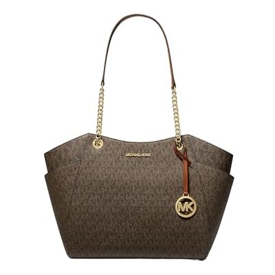 Michael Kors Jet Set Item Large Top-Zip Snap Pocket Tote, bolsa para mulher, Berry Pink MK/Black, 14,5 x 31,5 x 28,5 cm (B x H x T) Michael Kors Jet Set Item Large Top-Zip Snap Pocket Tote, bolsa para mulher, Berry Pink MK/Black, 14,5 x 31,5 x 28,5 cm (B x H x T)
