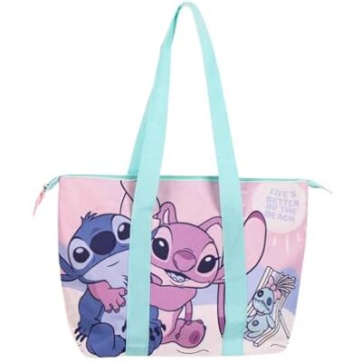 Disney Stitch e anjo mala de praia, mala de viagem, bolsa de compras, mala de ombro, presente para mulher e adolescentes Disney Stitch e anjo mala de praia, mala de viagem, bolsa de compras, mala de ombro, presente para mulher e adolescentes