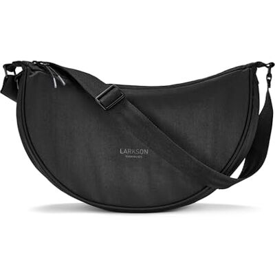 LARKSON Bolsa de Ombro Feminina Solveig Bolsa de Cintura Meia Lua Bolsa de Lazer de Moda para Viagens, Trabalho Grandes Compartimentos Alça Ajustável, Preto, Mínimo LARKSON Bolsa de Ombro Feminina Solveig Bolsa de Cintura Meia Lua Bolsa de Lazer de Moda para Viagens, Trabalho Grandes Compartimentos Alça Ajustável, Preto, Mínimo