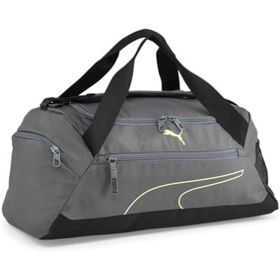 PUMA Fundamentals Sports Bag S, saco desportivo adulto unissexo, mineral Gray-Lime Sheen, OSFA - PUMA Fundamentals Sports Bag S, saco desportivo adulto unissexo, mineral Gray-Lime Sheen, OSFA -