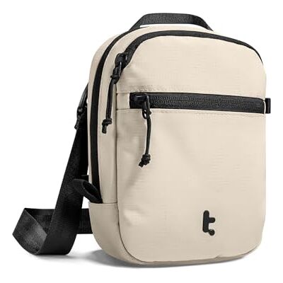 tomtoc Bolsa tiracolo anti-roubo para viagem com fecho de correr seguro, porta-documentos com proteção RFID, capacidade para 4 6 passaportes, vários bolsos para cartões, organizador unissexo, Bege tomtoc Bolsa tiracolo anti-roubo para viagem com fecho de correr seguro, porta-documentos com proteção RFID, capacidade para 4 6 passaportes, vários bolsos para cartões, organizador unissexo, Bege
