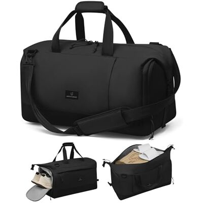 Johnny Urban Saco de viagem homem mulher preto Milan saco de desporto com compartimento para sapatos ginásio Duffel Bag para Gym, desporto, piscina 35 L correia ajustável repelente de água Johnny Urban Saco de viagem homem mulher preto Milan saco de desporto com compartimento para sapatos ginásio Duffel Bag para Gym, desporto, piscina 35 L correia ajustável repelente de água